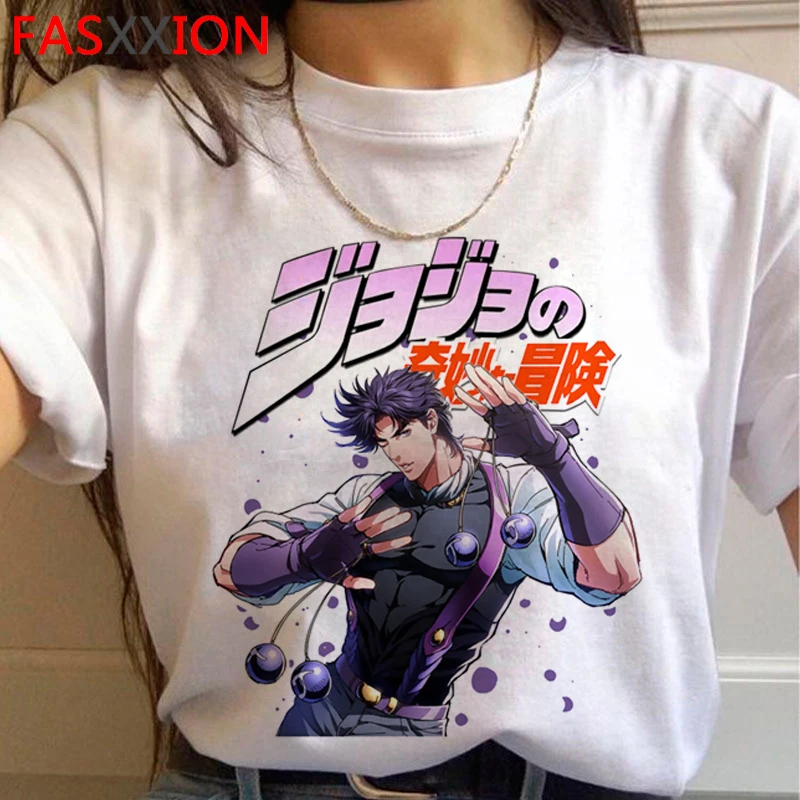 jojo bizarre adventure t shirt summer top male  kawaii harajuku kawaii vintage print t shirt