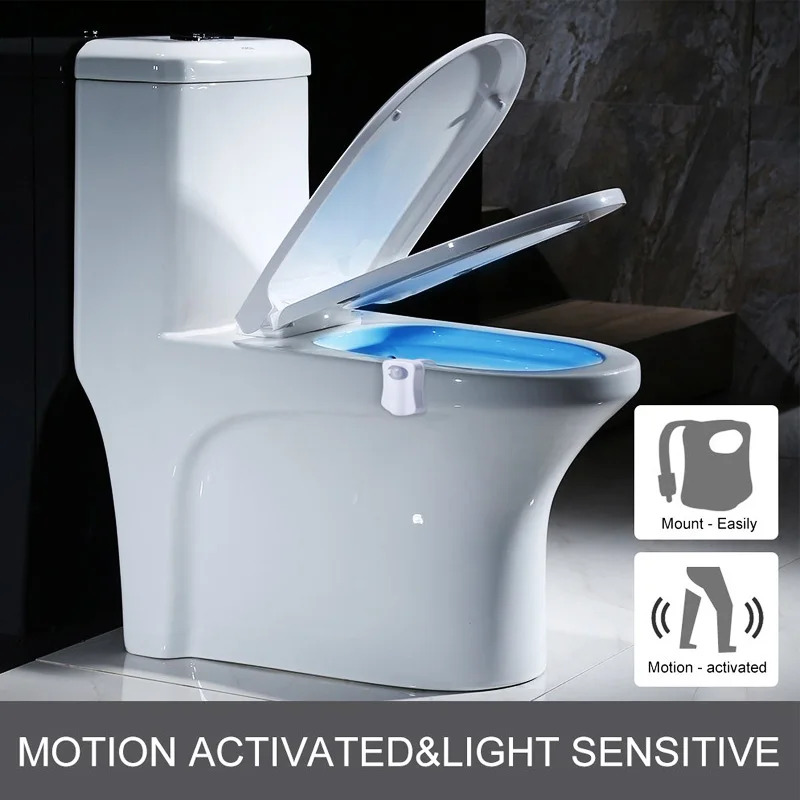 ZK30 Smart Pir Motion Sensor Toiletbril Nachtlampje 8/16 Kleuren Waterdichte Backlight Voor Toiletpot Led Lamp Wc licht