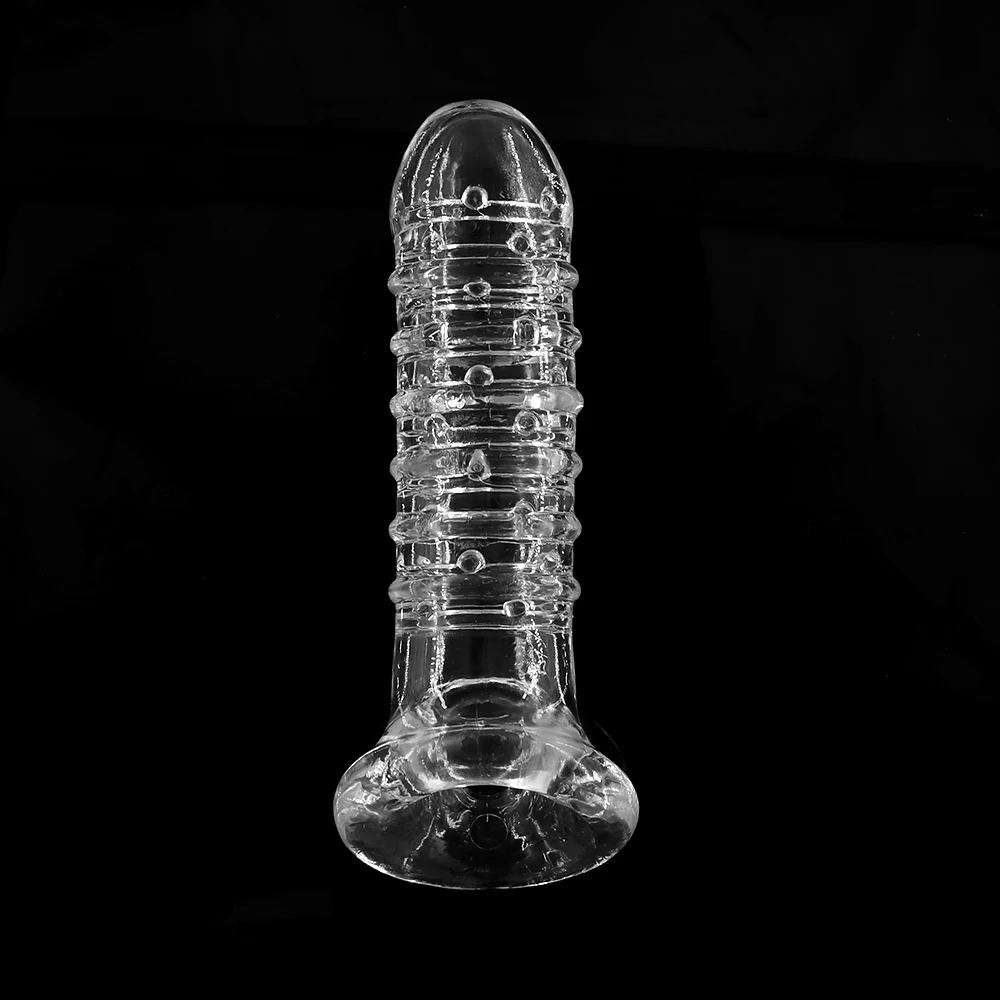 EXVOID Penis Sleeve Cocks Extender Penig Ring Reusable Silicon Condom Dildo Enlargement Sex Toys For Men G-spot Massager