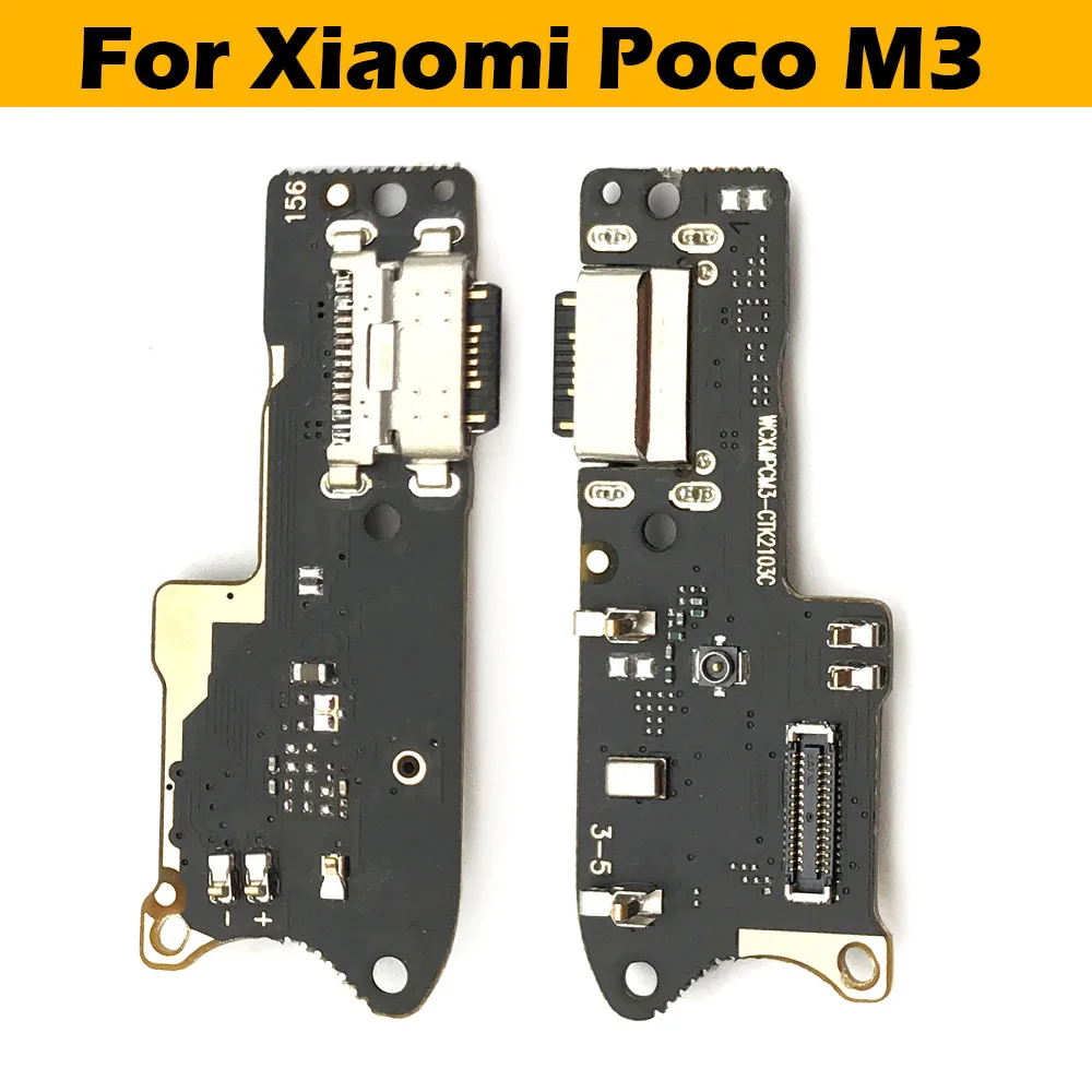 USB Charging Port Connector For Xiaomi Poco M3 F1 F2 F3 X3 X4 M4 Pro 4G 5G Connector Board Parts Flex Cable With Mic Microphone