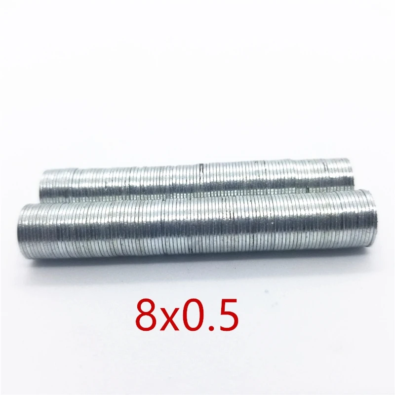 100pcs 8*0.5mm Aimants Ronds Dia 8x0.5 Néodyme Aimant Terre Rare Aimant Mince tranche Petit aimant Mini Petit Disque Rond
