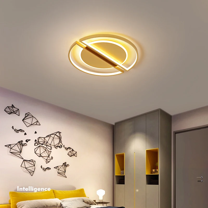 Ultra-thin Modern LED Ceiling Lamp Living Room Remote Control Dimmable Nordic Round Bedroom Office Surface Lighting Fixture