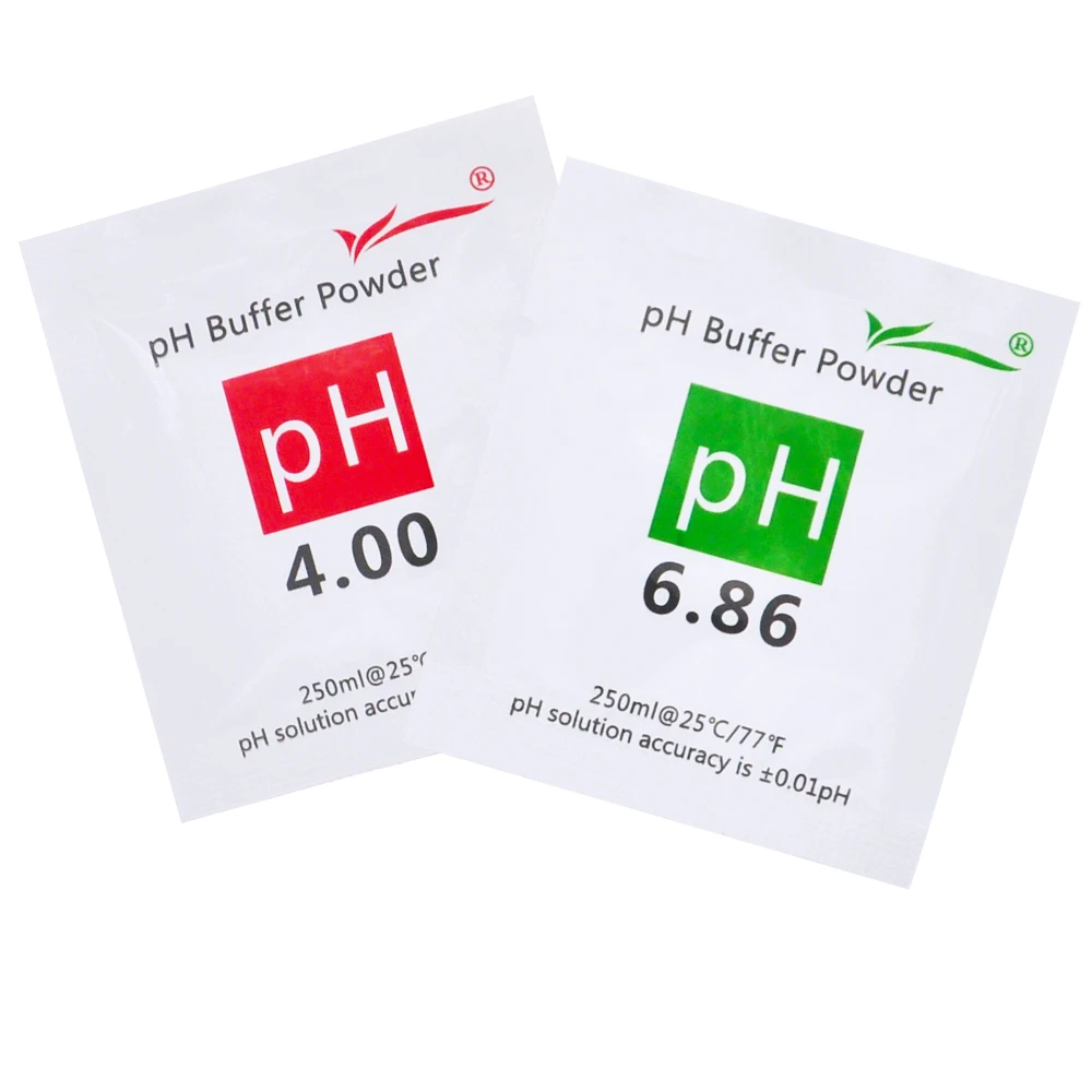 4 Bags PH Buffer Powder for PH Test Meter Measure Calibration Solution 1pcs 4.00 and 1pcs 6.86 Calibration Point 15%off