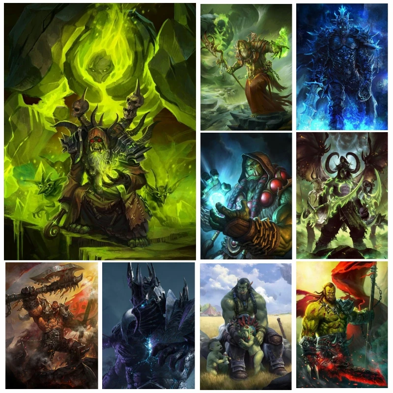 World Of Warcraft Hero 5d Diamond Painting Cross Stitch Kit Pattern Windrunner Wall Sticker Mosaic Diamond Embroidery Hobby Gift