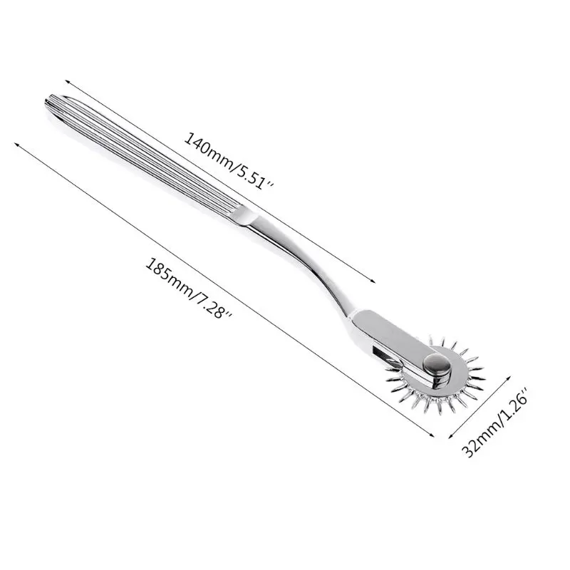 Roda de martelo reflexo e diagnóstico bdsm, rolo de engrenagem de rolamento wartenberg, roda de fetiches, inclinação de rolo, l4mb