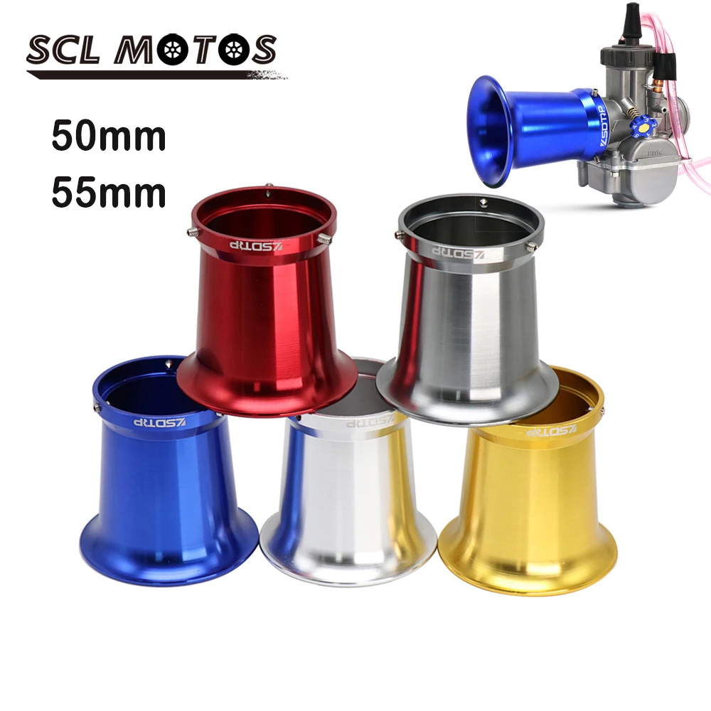 SCL MOTOS Universal 50mm 55mm Motorcycle Carburetor Air Filter Cup Wind Cup Long Horn Cup Motorbike Parts Accessories