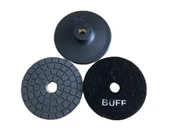 4 Polegada 100mm preto buff molhado disco almofada de polimento ferramenta abrasiva de polimento almofada durável com um backer para piso pedra mármore granito