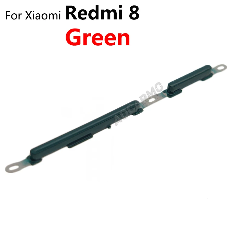 Aocarmo For Redmi 8 / 8A Power On Off Button + Volume Up Down Switch Side Key Replacement Part