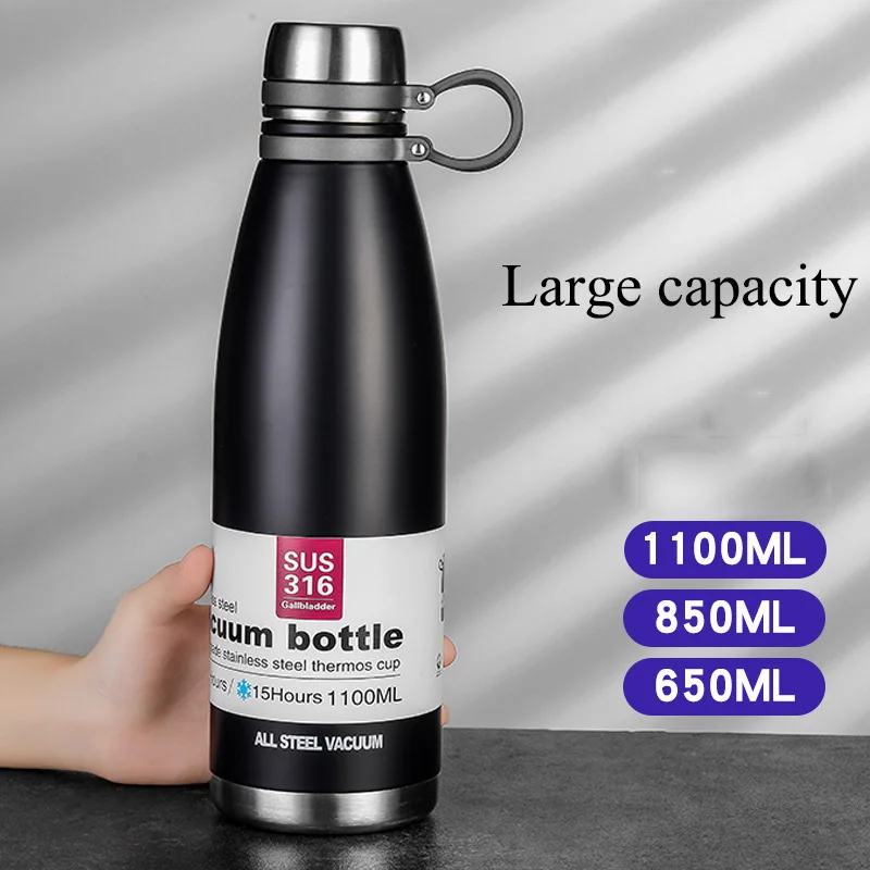 650-1100ML Large Thermos Bottle Vacuum Flasks Stainless Steel Insulated Water Thermal Cup With Filter 48 Hours Insalation