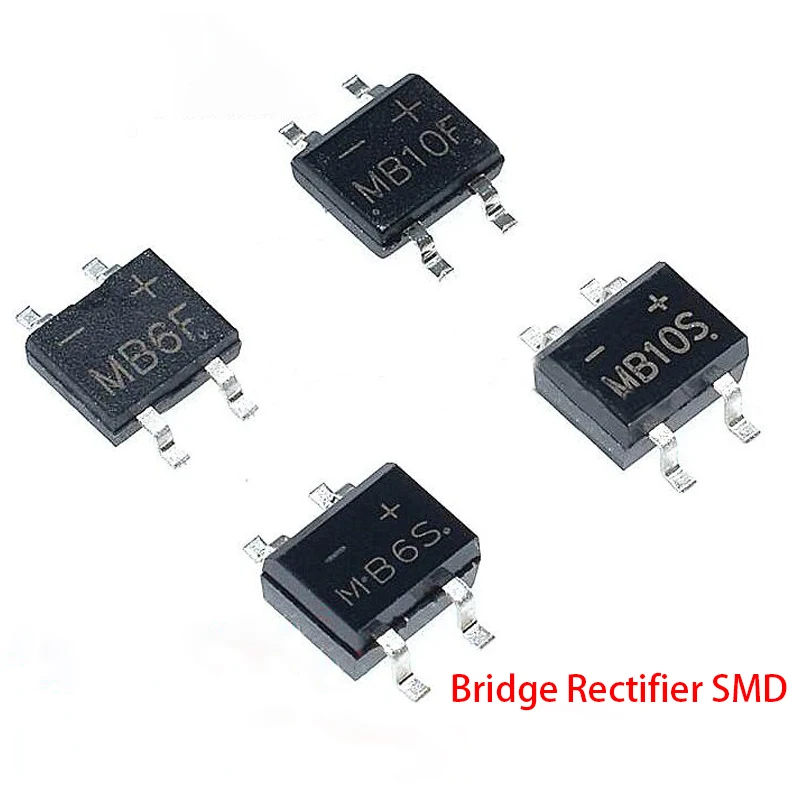 50PCS MB6S MB8S MB10S MB6F MB8F MB10F SOP-4 Diode Bridge Rectifier SMD