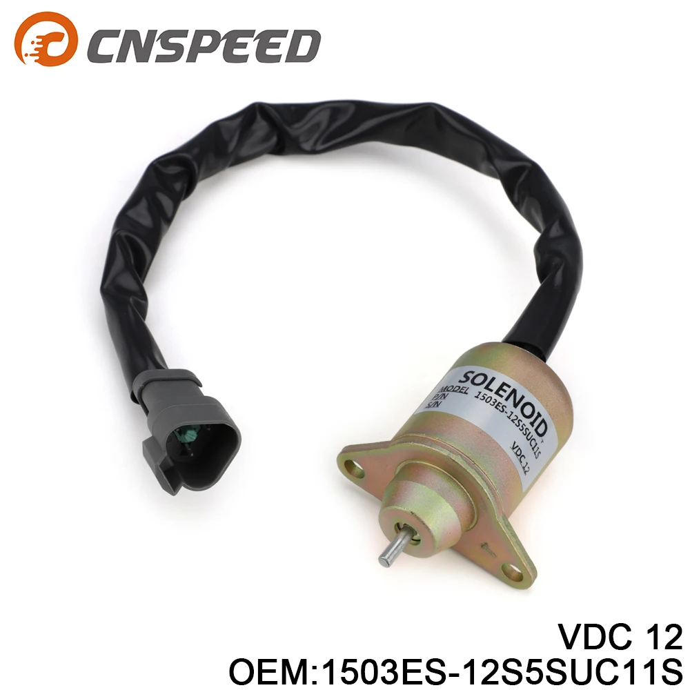 Stop Solenoid 12V For Yanmar 482, 4.82, 4,82 - 4TNE84, 486 Thermo King , 41-4306 1503ES-12S5SUC11S, 41-6383, SA-4920, SA-4561