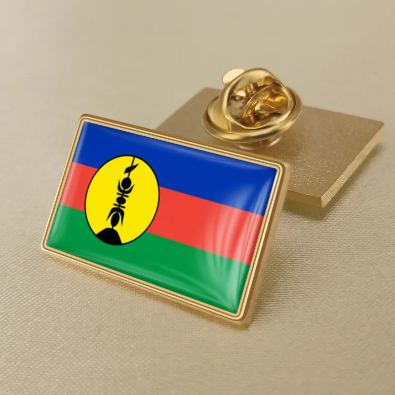 New Caledonia FLNKS of France Flag Brooch Badges Lapel Pins