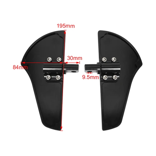 Imagen 2 del producto 1 par de estribos traseros para motocicleta, estriberas de montaje macho, Pedal de aluminio para Harley Touring Electra Glide Dyna