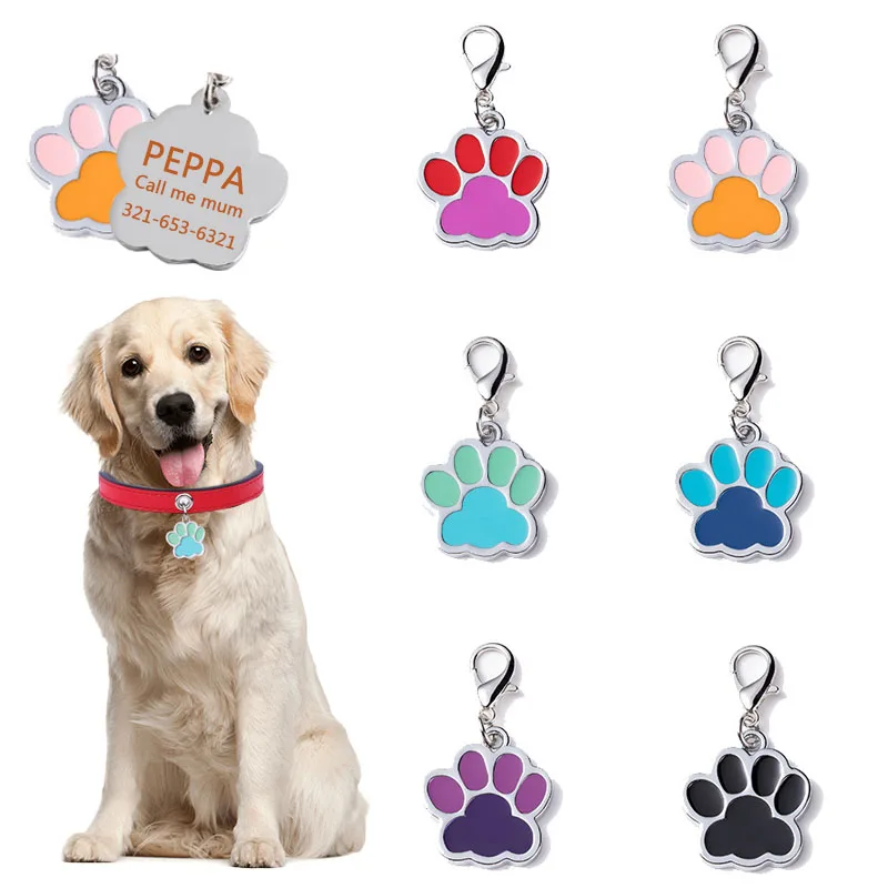 Customized Anti-lost Double-Sided Engraved Pet ID Dog Tags Personalized Dog Collar Accessories Decoration Cat Collars Dog Tags