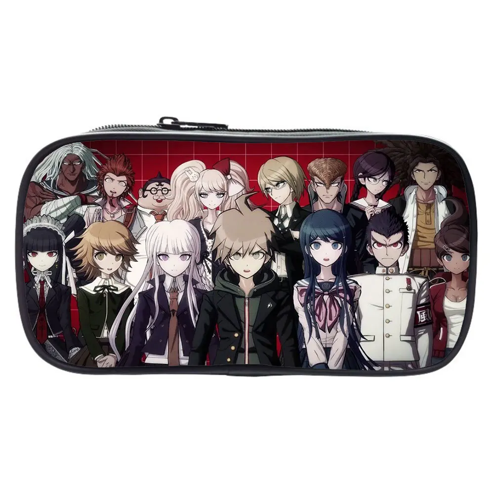 

Anime Danganronpa wallet Monokuma Long Pencil Bag Makeup Bag Zipper Cosmetic Bag Cartoon print Makeup Bag for Gift & Collection