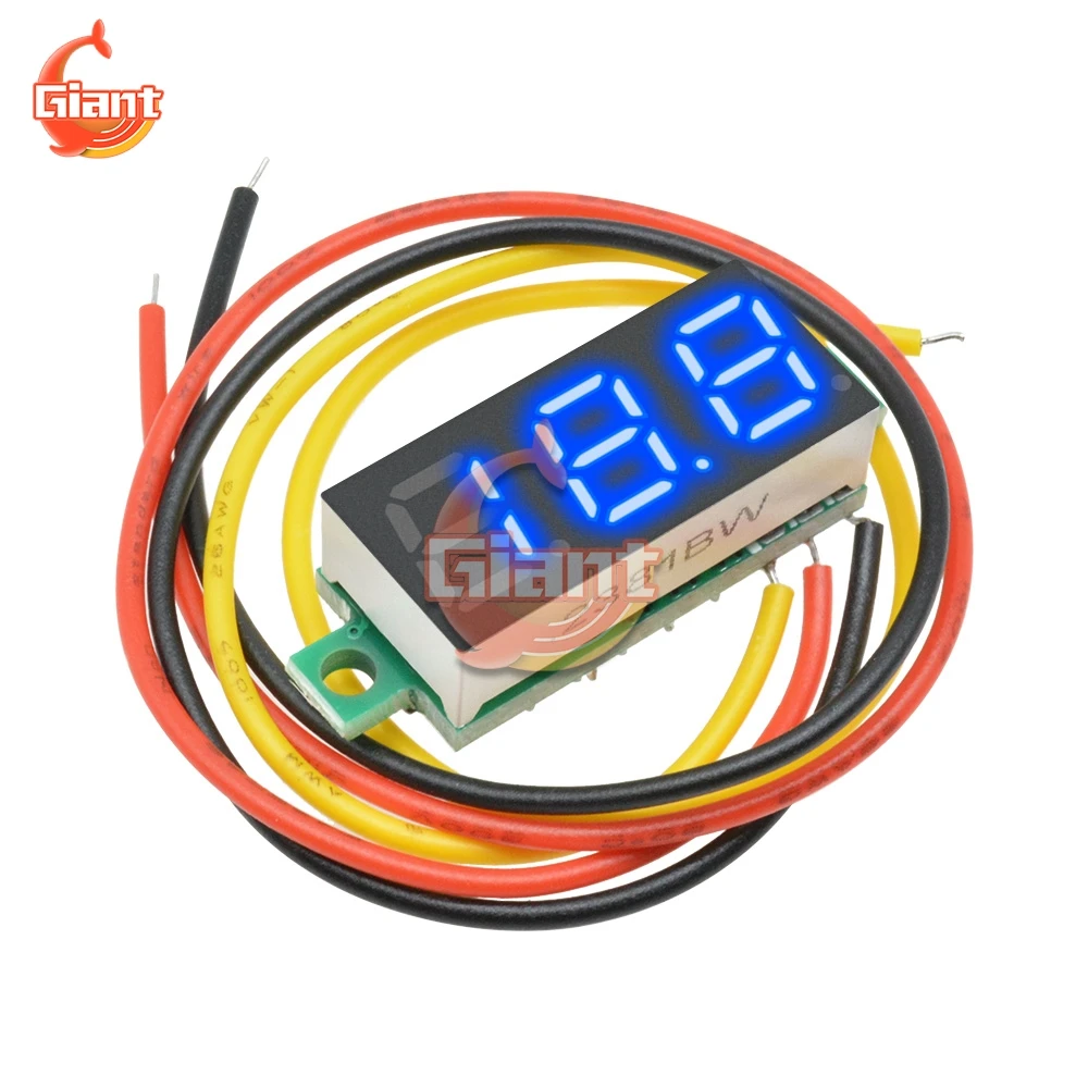 0.28 inch DC 0-100V Mini Voltmeter Meter LED Digital Display Volt Voltage Tester Fine Adjustment Voltage DC 5V 12V 24V 36V 48V