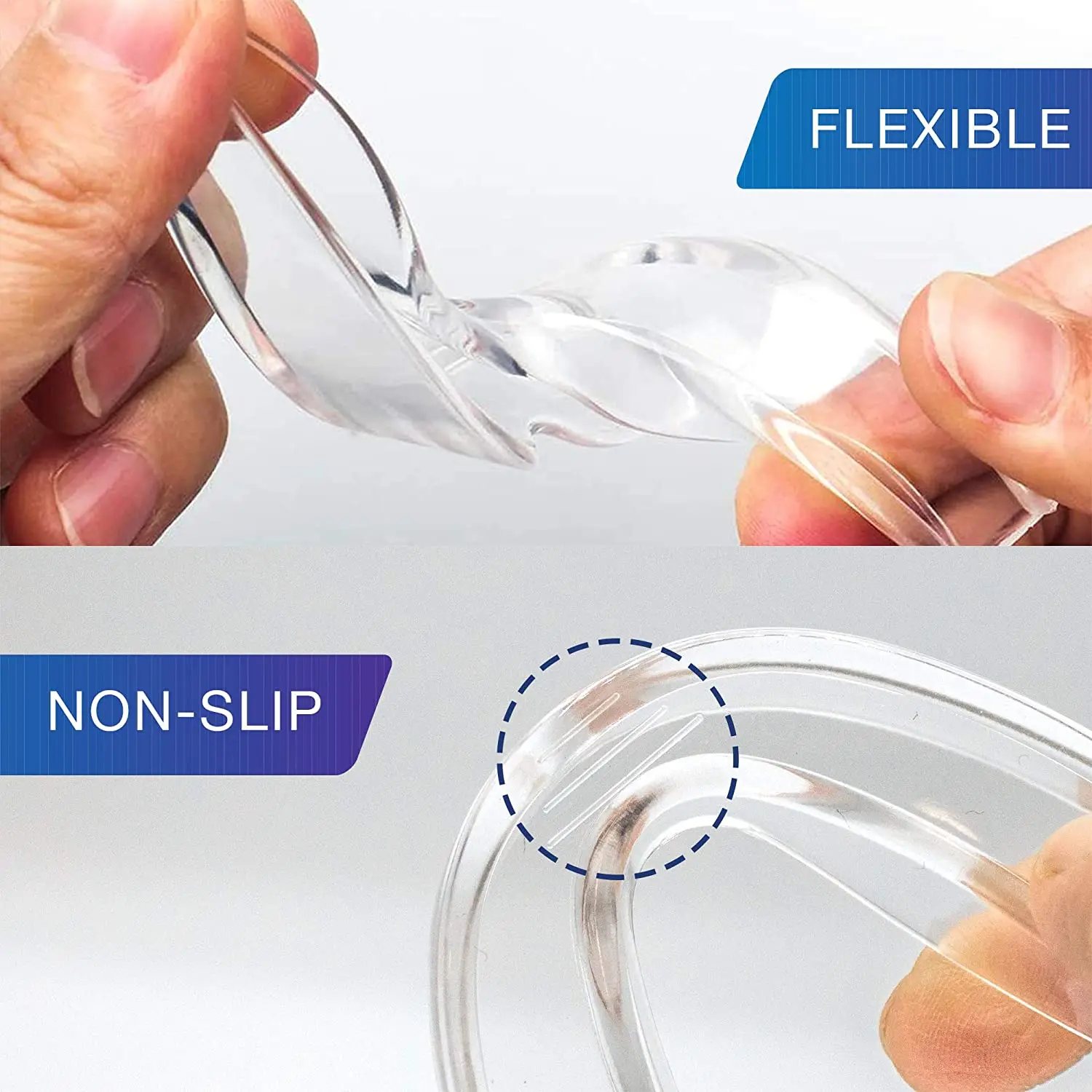 4 teile/schachtel transparentes Anti-Schnarch-Mundstück Silikon material 2 regelmäßig + 2 große verhindern Zähne Schleifen und reduzieren Schnarchen Anti-Sn – Detail 4
