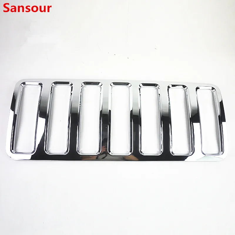 

Sansour Car Front Racing Grille Upper Bumper Grill Decoration Trim For Jeep Compass 2008 2009 2010 2011 2012 2013 2014 2015