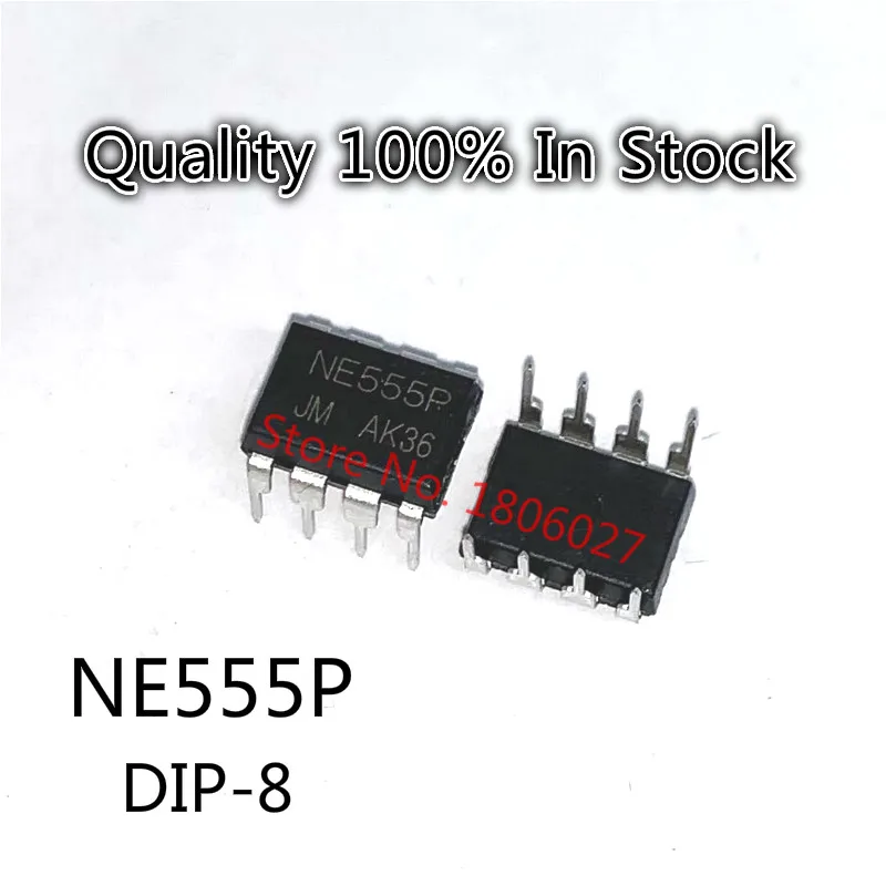 5PCS-50PCS  NE555 NE555P DIP8 NE555N DIP 555 DIP-8 High-precision timer chip