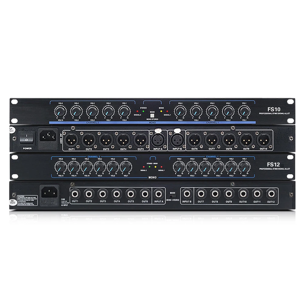 Imagem -06 - Professional Audio Signal Splitter Xlr Stage Array Linha dj Performance Conference Multi-amp Split Letter 2-em12 Out