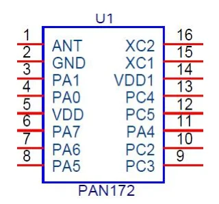 

PAN172/SOC Тип 2,4g высокоскоростной беспроводной трансивер микроконтроллер