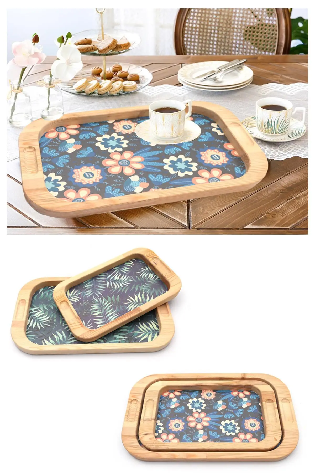 

DOLBOVI 2'Li Wood Design service Presentation tray tray поднос plateau de service