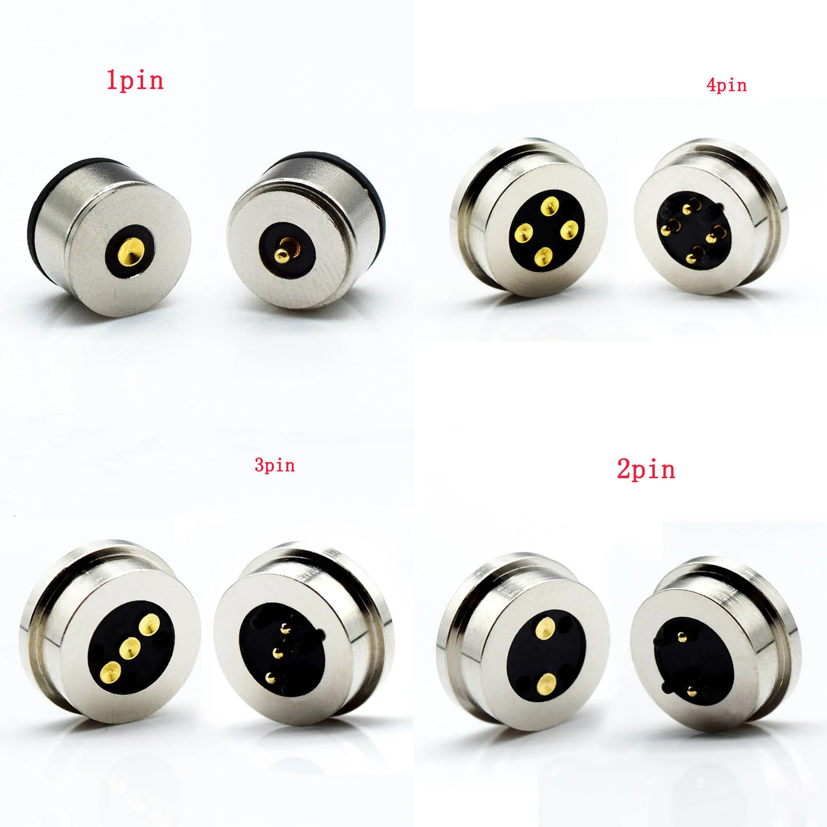 

1-3Set Spring-Loaded Magnetic Pogo Pin Connector 3Pin Pitch 13.5Mm Through Hole Male Female 2A 5V DC Power Charge Probe