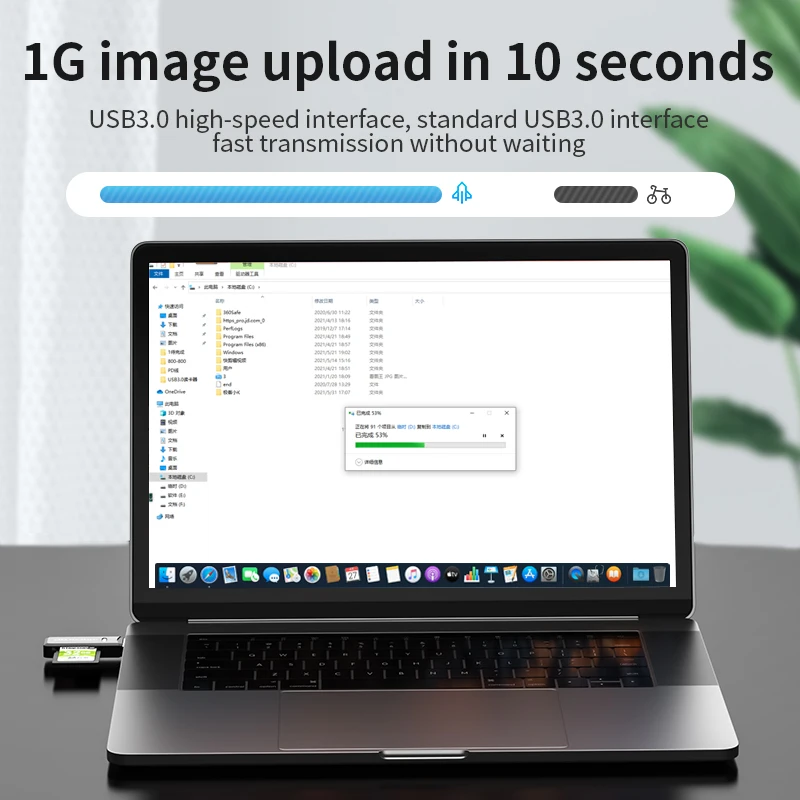قارئ بطاقات SD محمول USB 3.0 ثنائي الفتحة بطاقة ذاكرة فلاش محول محور ل TF مايكرو SD ل ماك ويندوز لينكس كروم الكمبيوتر المحمول