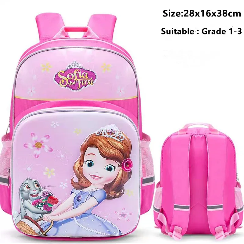 Disney sofia escola sacos para meninas princesa mochila grande capacidade à prova de água primária estudante sacos de ombro menina presente