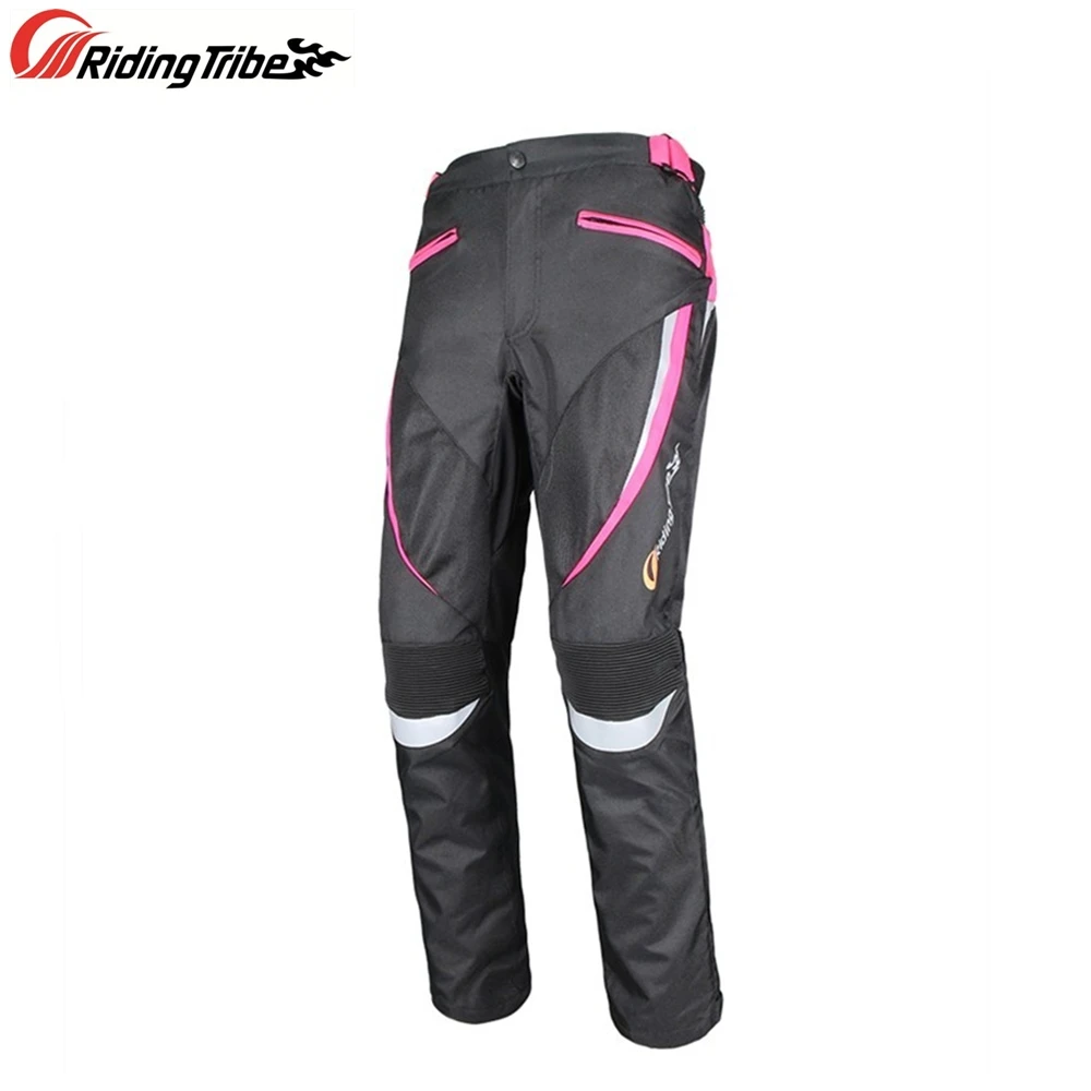 Women Motorcycle Pants Slim Fit Riding Breathable Racing Safety Protective Trousers with Kneepads and Waterproof Liner HP-20