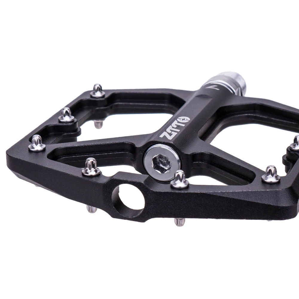 ZTTO MTB CNC Aluminum Alloy Ultralight Flat Pedal AM Enduro Bike Smooth Bearings 9/16 Thread Large Area For Gravel JT07