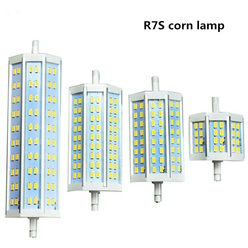 Dimmable led R7S light 78mm 118mm 135mm 189mm R7S lamp No fan J118 R7S replace 300W hologen lamp AC220V