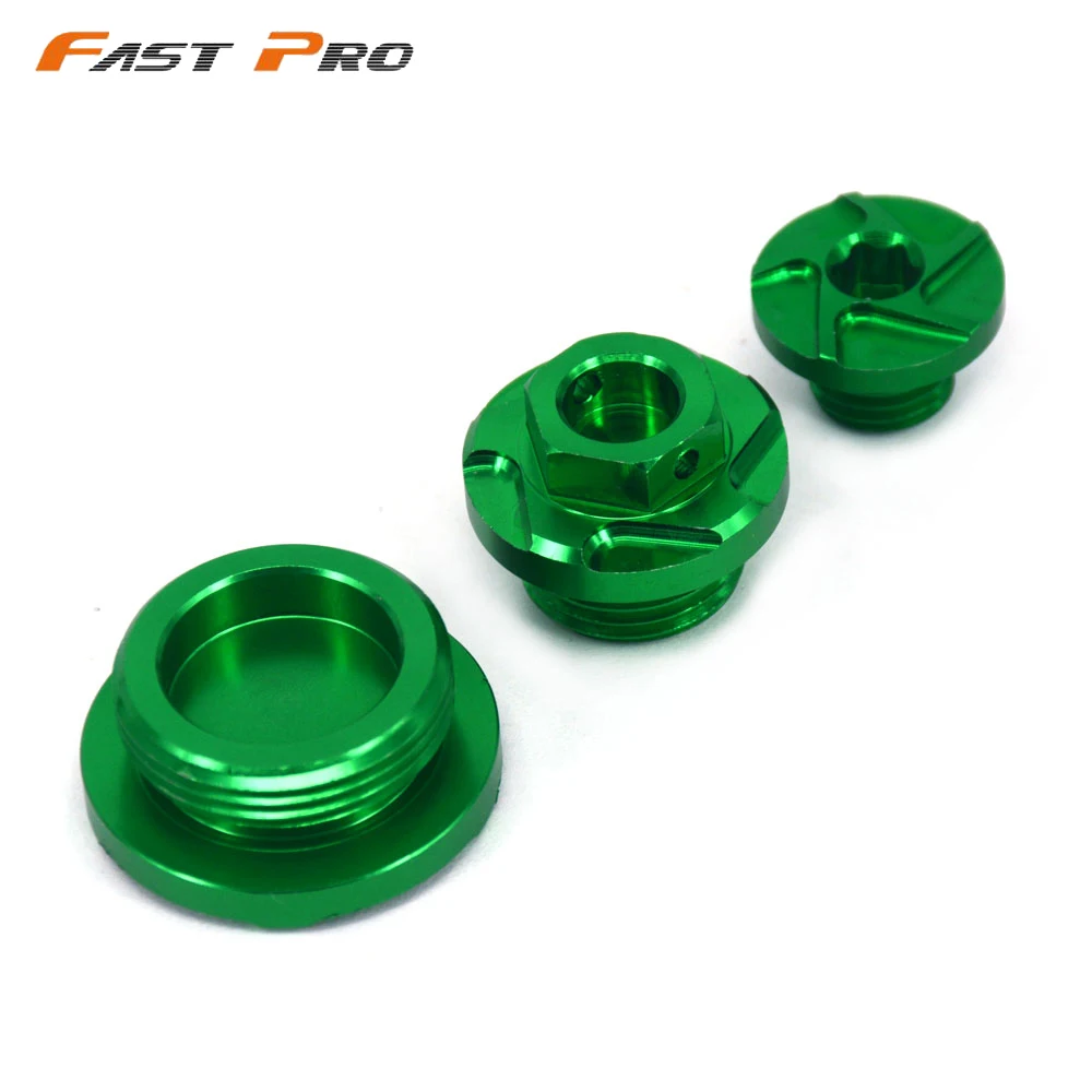 For KAWASAKI KX250F KXF250 KX 250F 2004 2005 2006 2007 2008 2009 2010 Dirt Bike Motorcycle CNC Engine Timing Cover Oil Plug Set