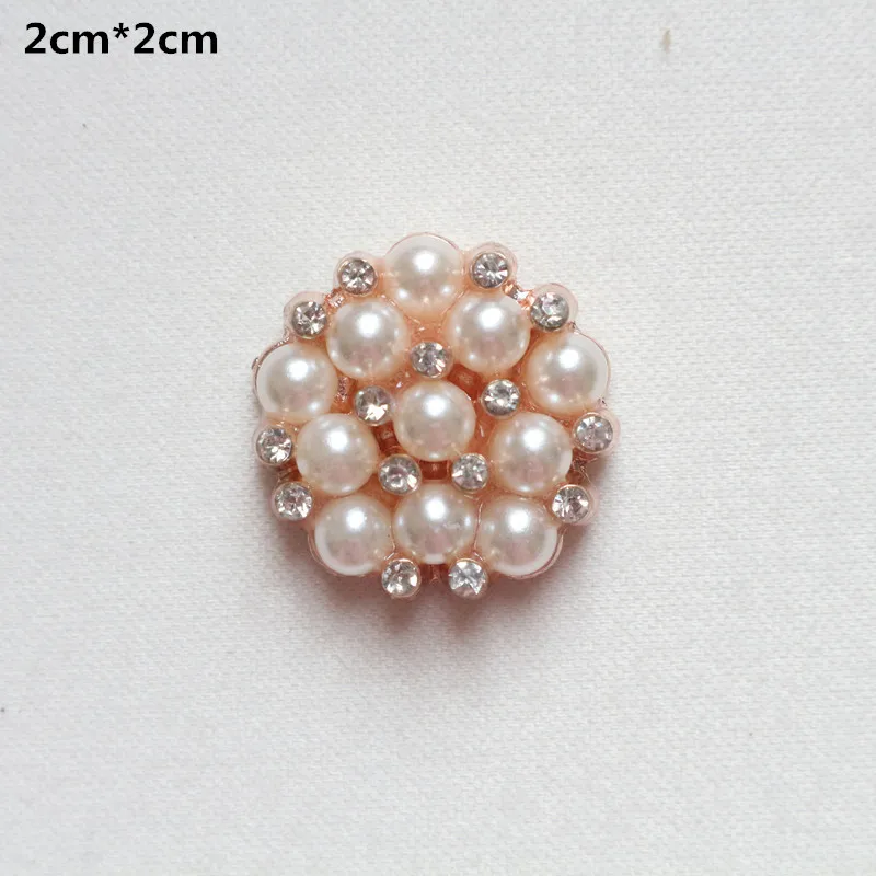 10pcs Pearl Rhinestone Embellishments Buttons Flatback Decorative For Handicraft Bowknot Flower Decoration DIY Craft Supplies