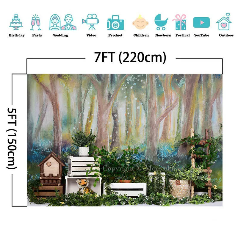 Arrière-plan de photographie de gâteau de nouveau-né, fleurs de rêve de printemps, Portrait d'enfant de 1er anniversaire, douche de bébé, séance Photo