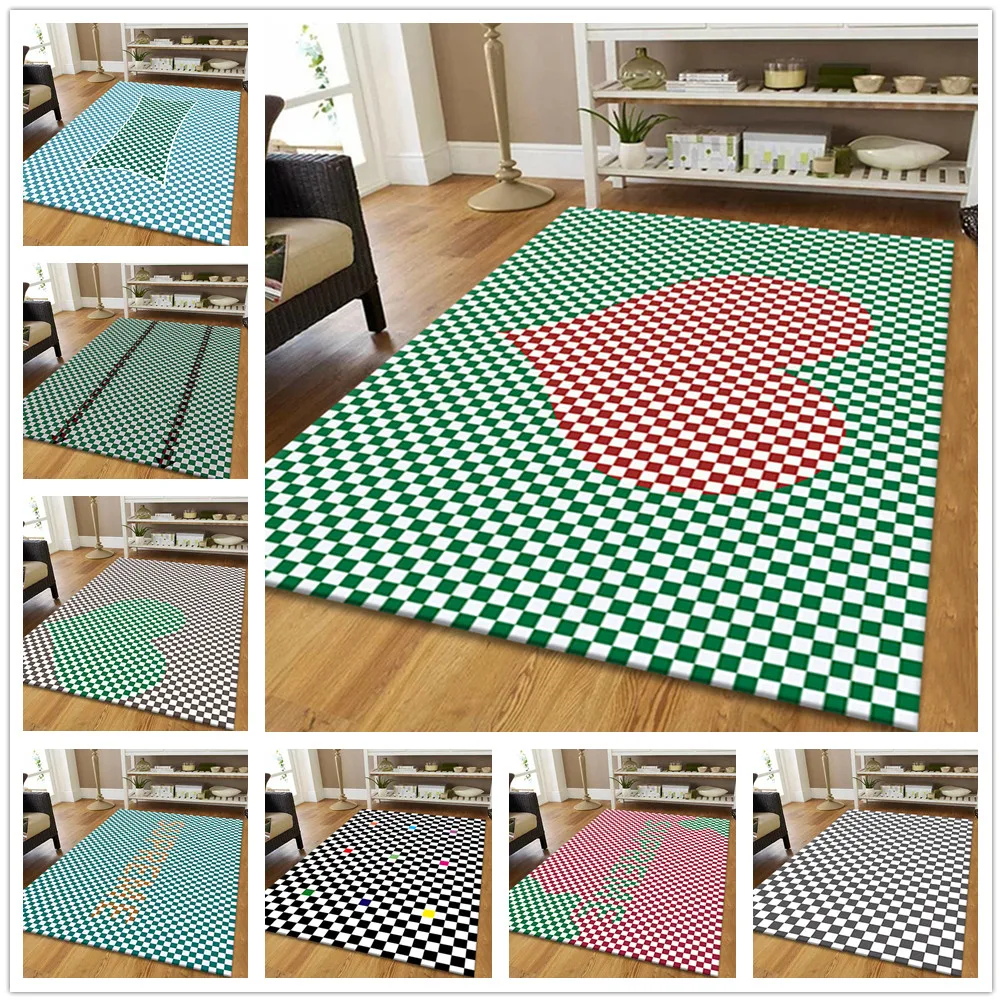 

3D Lattice Series Printing Carpets for Living Room Bedroom Area Rugs Home Decoration Large Carpet Family kitchen Anti-Slip Mat