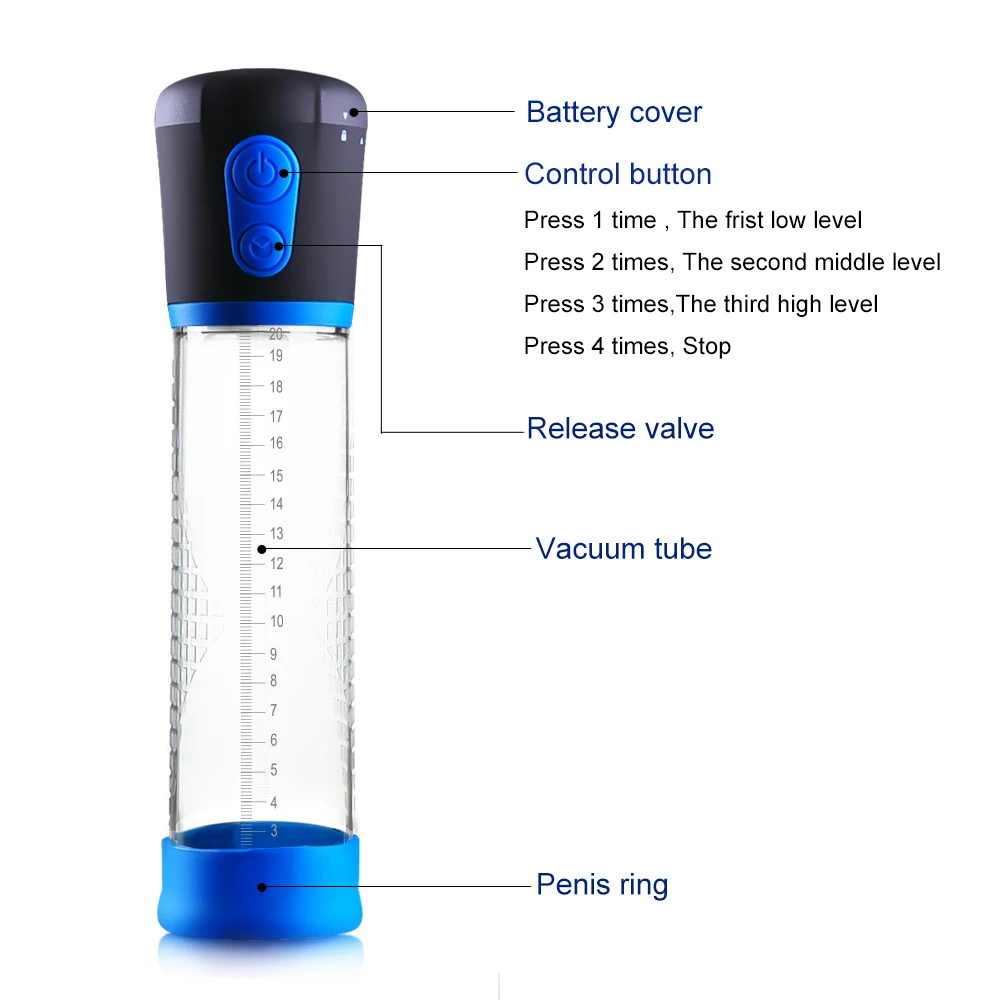 Electric Penis Pump Sex Toys for Men Male Masturbator Penis Extender Penile Vacuum Pump Penis Enlargement Enhancer Massager Ring