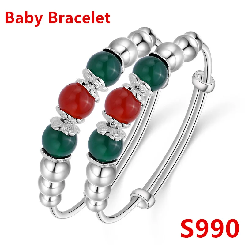 

High Jewelry 100% Sterling Silver S990 Bracelet Baby Girl Boy Gift Children's Jewelry Gift Bracelet