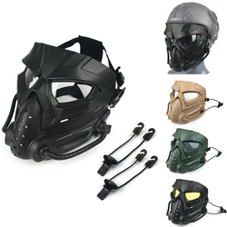 Masque facial de protection pour odorde paintball airsoft, équipement de chasse militaire, anti-buée, lentille PC, crâne