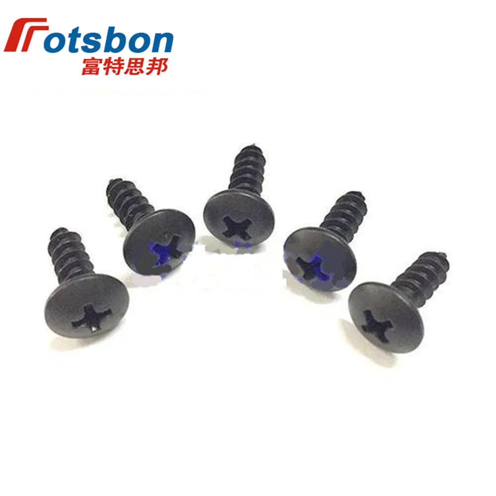 M3/M4/M5 Cross Recessed Truss Head Tapping Screws Large Flat Round Black Screw Vis Tornillos Parafuso Phillips Plaine JIS B1122