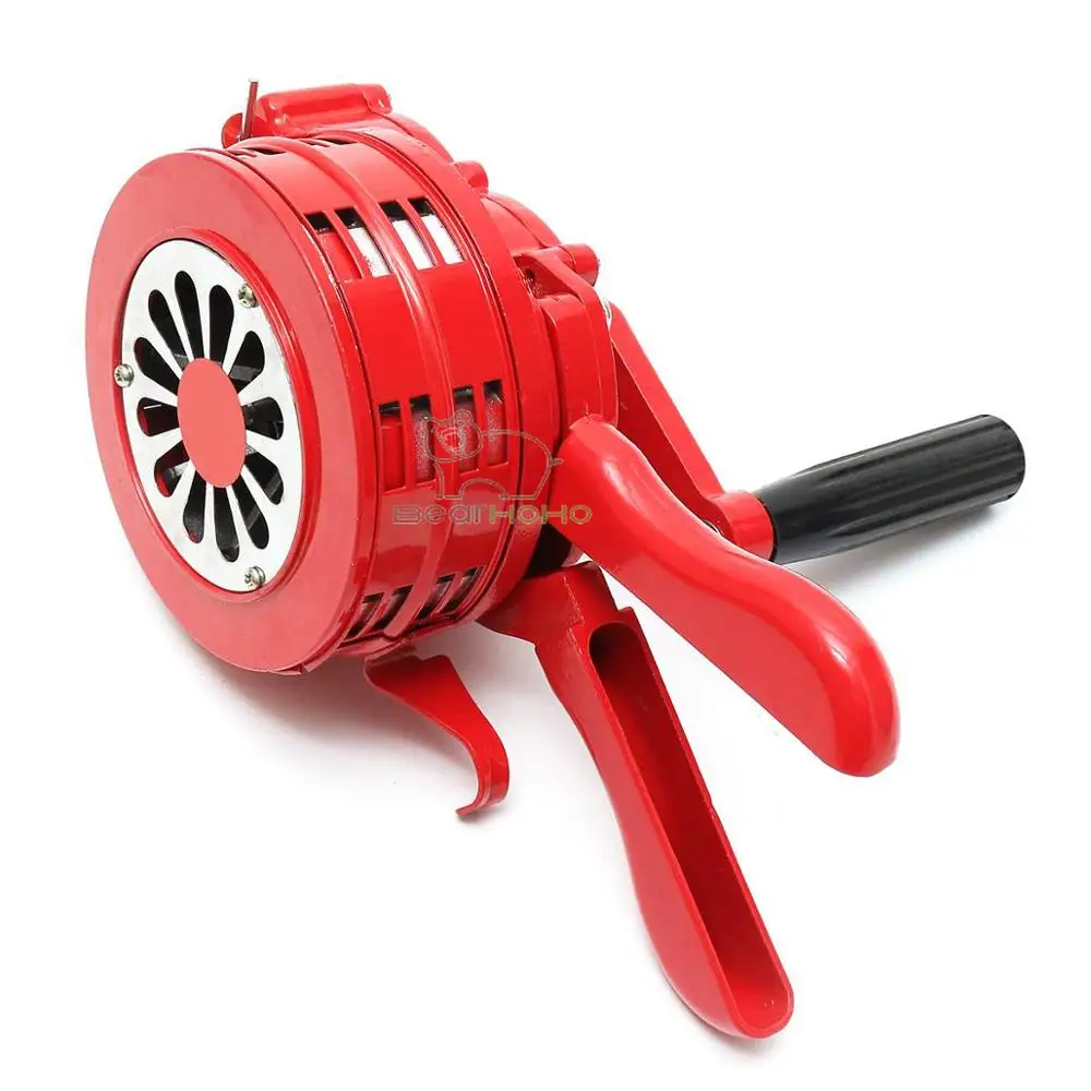 Hand Crank Siren Horn 110dB Manual Metal Alarm Air Raid Emergency Safety Warning Siren for Fire Flood Prevention Disaster