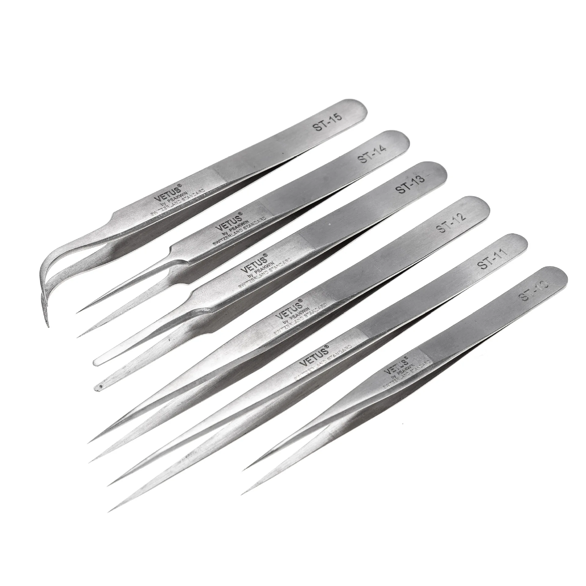 Vetus Stainless Steel Eyelash Tweezer High Precision Anti Acid Makeup Tweezers for Eyelashes Extension Supplies