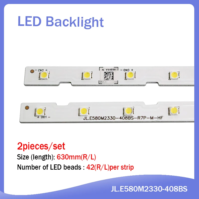 

New 20PCS LED Backlight Strip For Samsung UN58NU7100 UE58NU7100 UN58nu710D UN58NU6080 LM41-00632A BN96-46866A JL.E580M2330-408BS