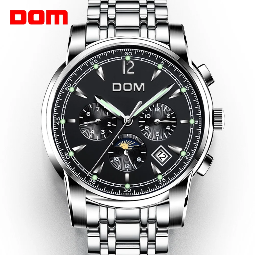 

Mechanical Watches Sport DOM Watch Men Waterproof Clock Mens Brand Luxury Fashion Wristwatch Relogio Masculino M-75D-1MX