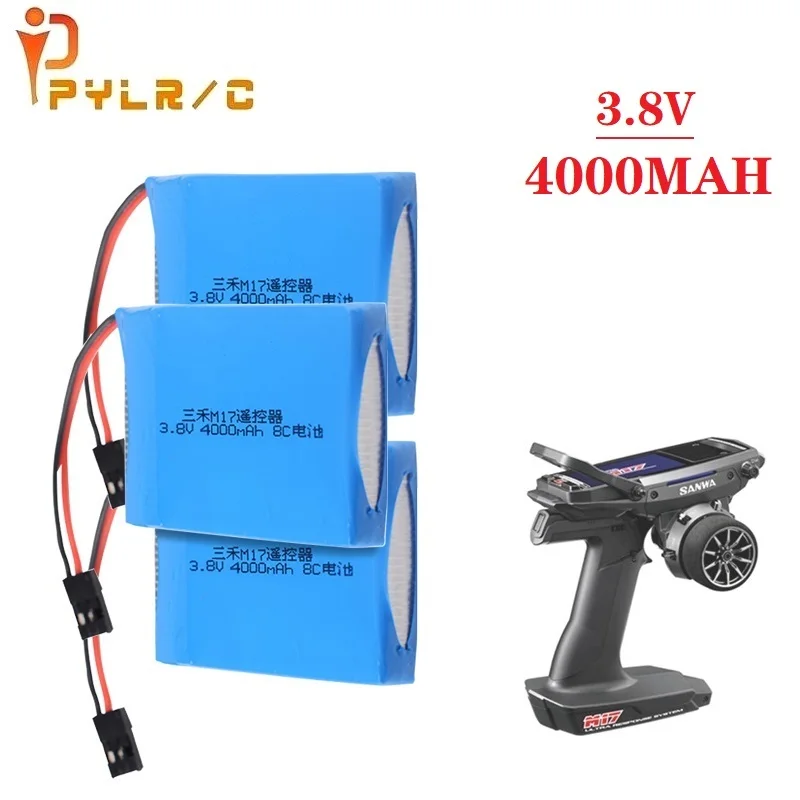 3.8V 4000mAh lithium Battery Futaba Connector for SANWA MT44 M17 RC Remote Controller Transmitter Radio Control Parts