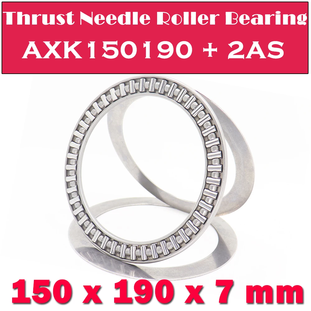 

AXK150190 + 2AS Thrust Needle Roller Bearing With Two AS150190 Washers 150*190*7mm ( 1 PC ) AXK1130 889130 NTB Bearings