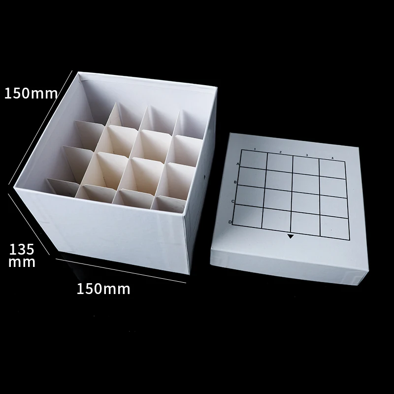 16 Holes 50ml cryopreservation tubes laboratory Paper text tube box with connection cover tube rack