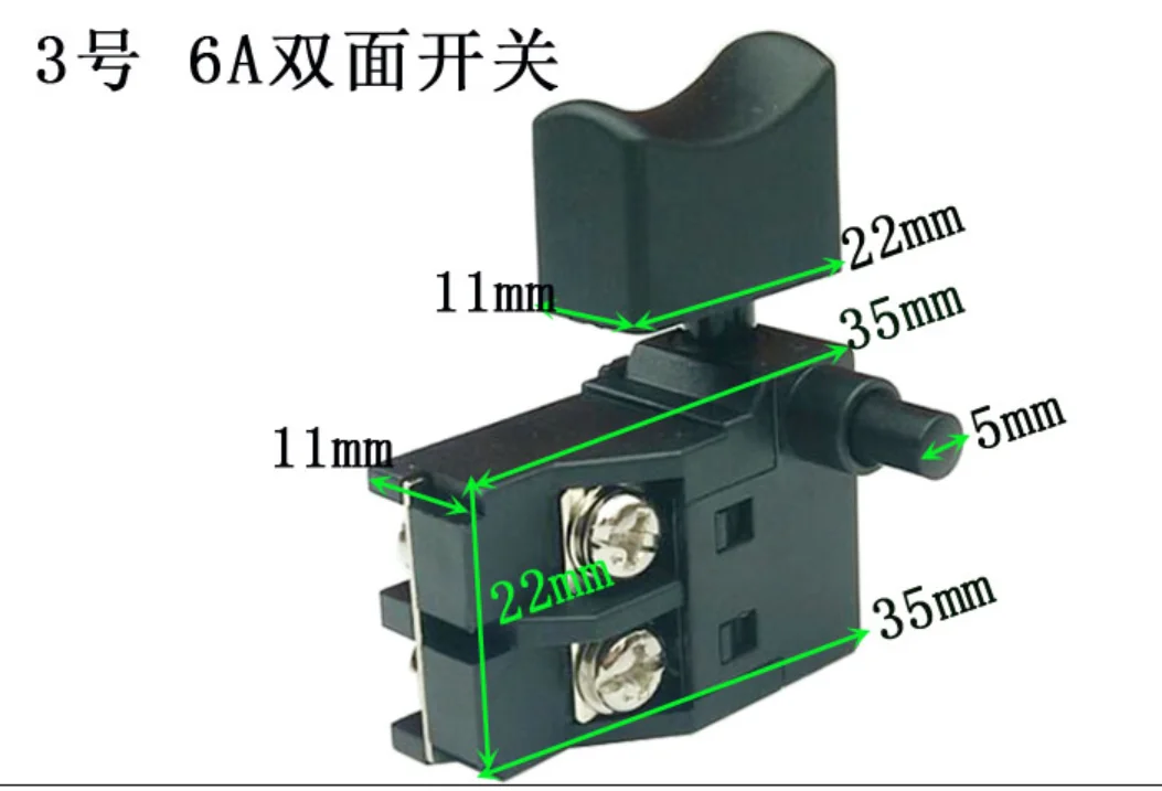 Herramienta eléctrica de bloqueo de pieza, interruptor de gatillo, SPST, NO AC 250V/6A