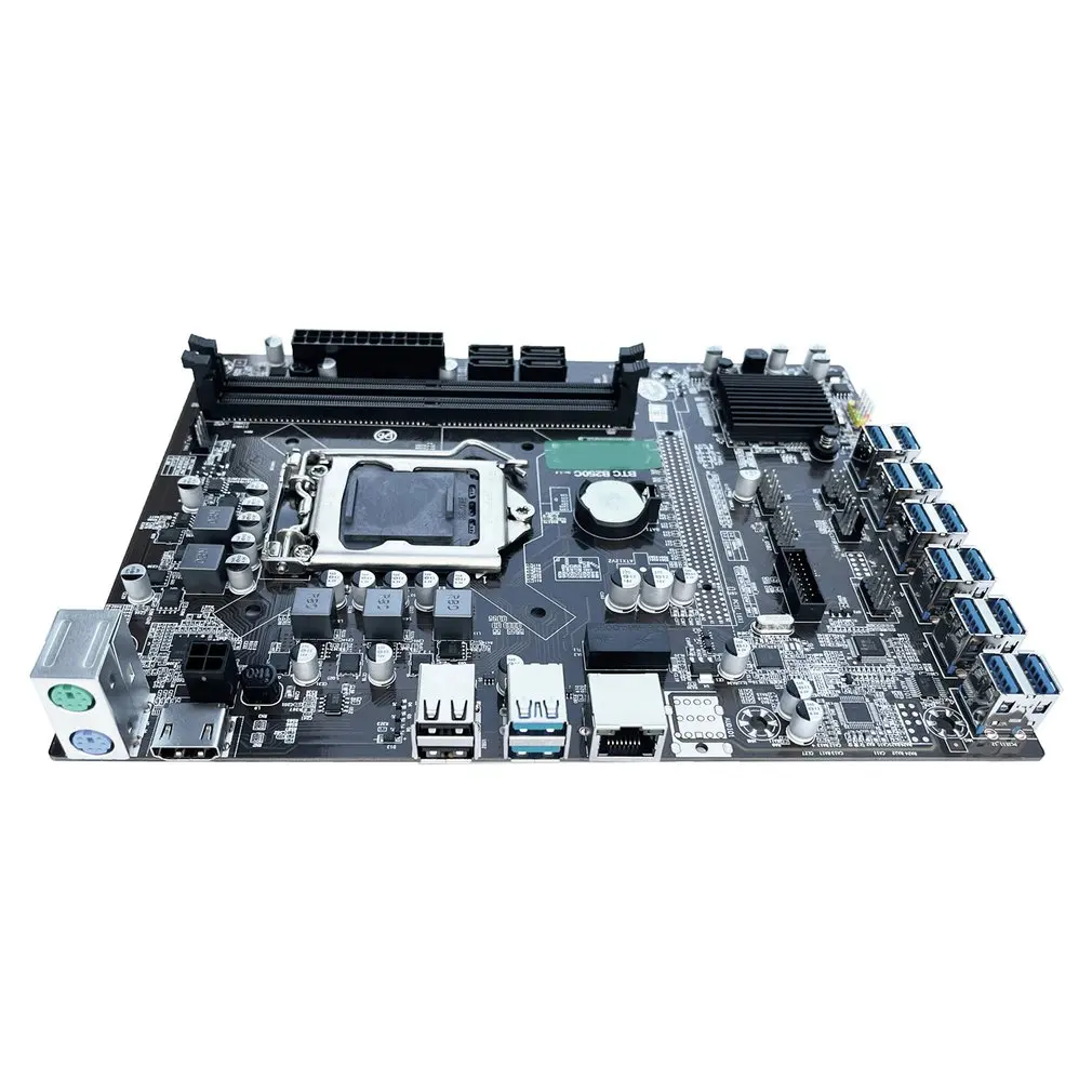 B250 computador mainboard 12 pcie para usb3.0 gráficos slot 1151 interface ddr4 geração 8p 6p mainboard