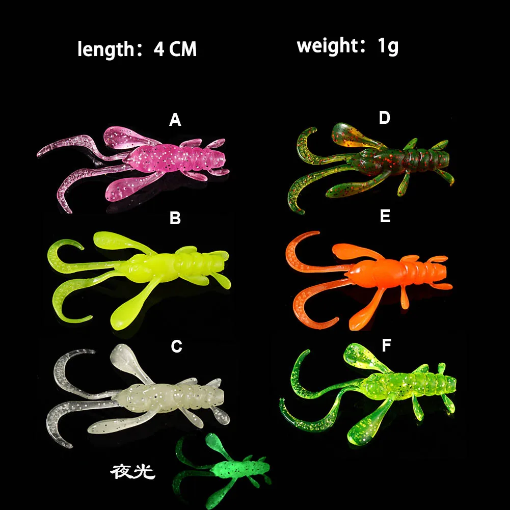 

20 pcs fishing bait floating water shrimp root fishing soft worm bait sea fishing ground fishing false bait fishing lure set